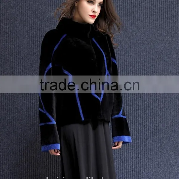 Real Fur Coat For Women Denim Tops & Jacket Female Sheepskin Coats Double-faced Fur Sheep Shearing Overcoat Free Sheepskin photo-2