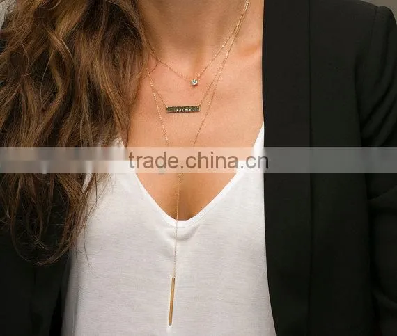 Yiwu Wholesale Factory Maket Multi Layer Necklacemulti Layer Pendant Necklace Jewellery photo-2
