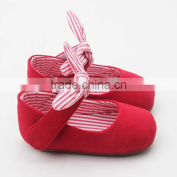 Girls Dance Red Faux Soft Leather Baby Shoes photo-2