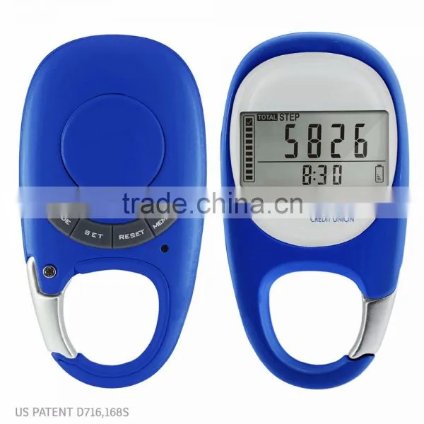 Clip N' Go 3D Sensor Pedometer - Has Easy to Read Display With Clock and Low Battery Indicator and Comes With Your Logo photo-2