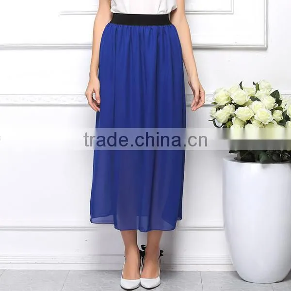 Satin Black Long Skirt Summer Casual Smooth Women Skirt photo-2