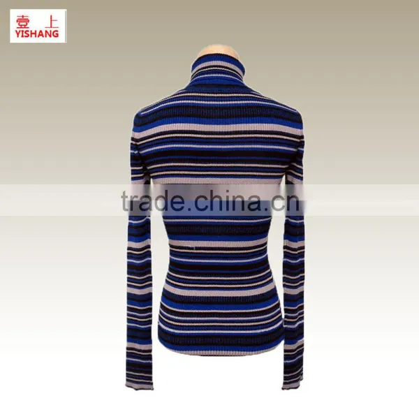 Jacquard Sweater 80%Viscose 20%Polyester Lady Fashion Top Sin the Autumn photo-2
