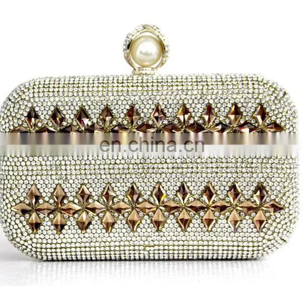 Factory Wholesale High Quality With Stones India Clutch Bag Full of Crystal Evening Bags photo-3