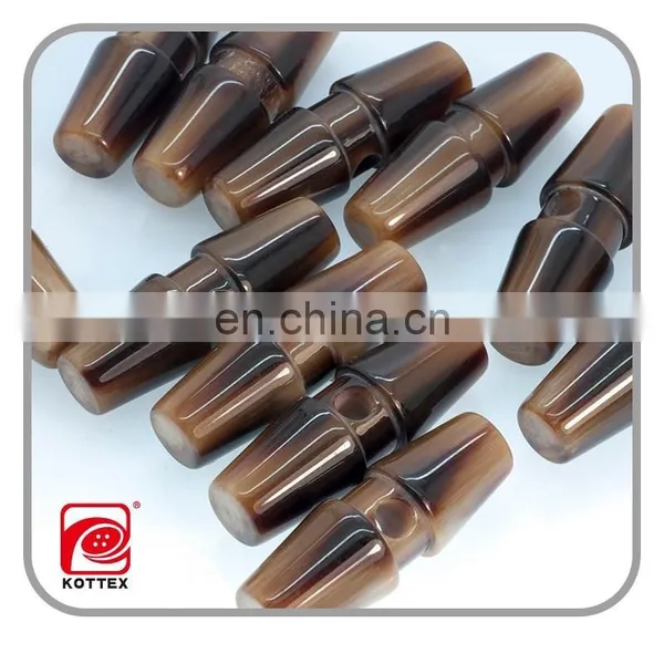 2017 Year Factory Customized Barrel 4CM - -5CM Shinny Brown Or Coffee Color Resin Polyester Toggle Has One Hole In The Milddle photo-4