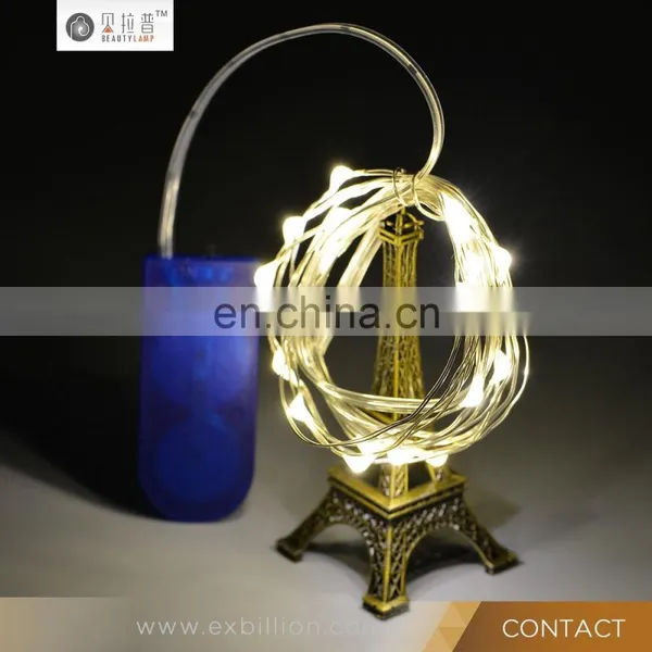 20 LED Battery Operated Micro Fairy Lights With Silver Wire by Festive Lights (White) photo-3