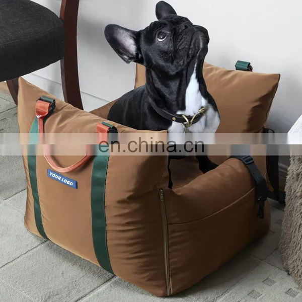 Multifunction Dog Car Seat Travel Dog Bed With Safe Belt and Dog Leash Inside;Waterproof and Crease Resist for Outdoor photo-2