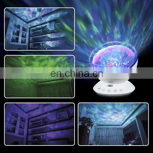 LED Remote Control Undersea Lamp Music Player Night Light Ocean Wave Projector for Kids Christmas Gifts photo-7