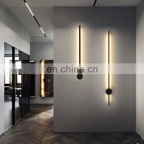 Modern Black Gold Small Minimalist Indoor Bed Light Living Room Decorative Led Wall Lamp photo-4