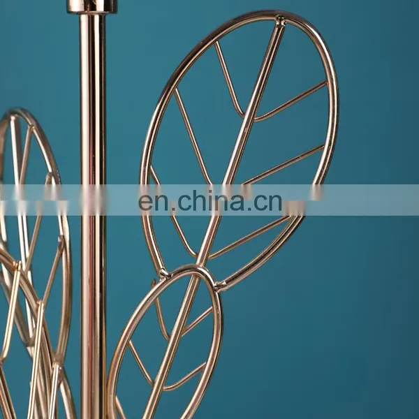 Popular New Design Living Room Decor Gold Leaf Shape Luxury Bedside Lamps for Hotel Home photo-5
