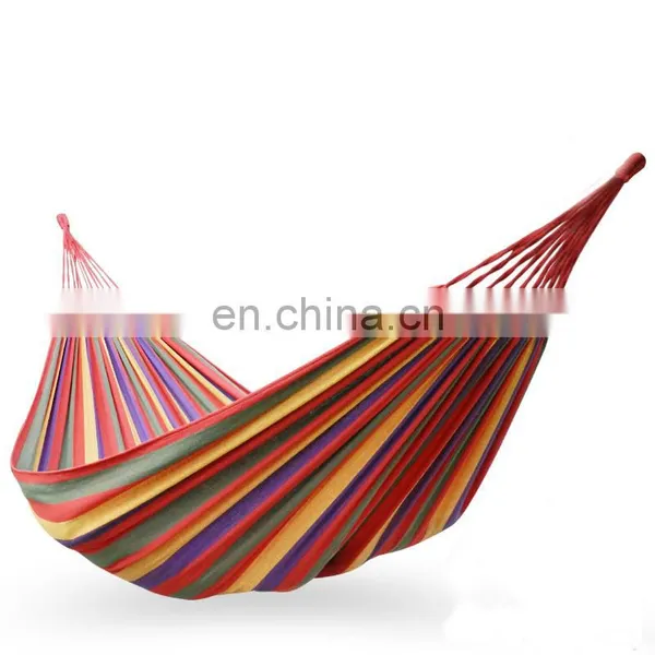 200*80cm Outdoor Colorful Striped Camping Hammock For Garden Sports Home Travel Camping Swing Thick Canvas Hanging Hammock photo-5