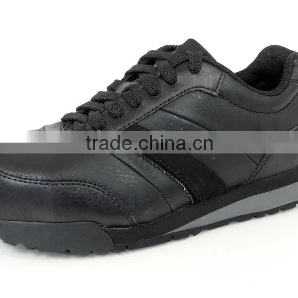 Black Leather Steel or Aluminum Toe Anti Shock Safety Shoe for Women photo-2