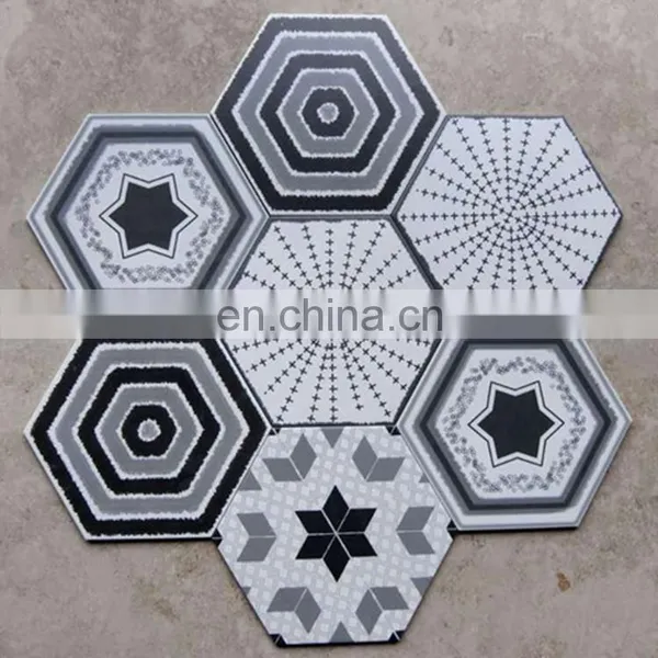 Simple Nordic Antique Hexagon Shape 300*260*115 Tile Art Exhibition Library Floor Tiles