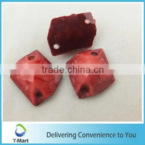 2015 Good Quality Red Color Resin Stone for Decorative Dress photo-2