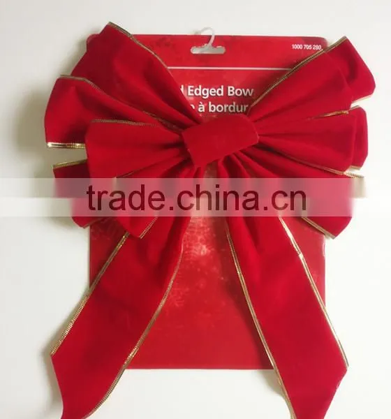Velvet Butterfly Ribbon Bow With 4 Wings and Tail Decorative Tie Bows