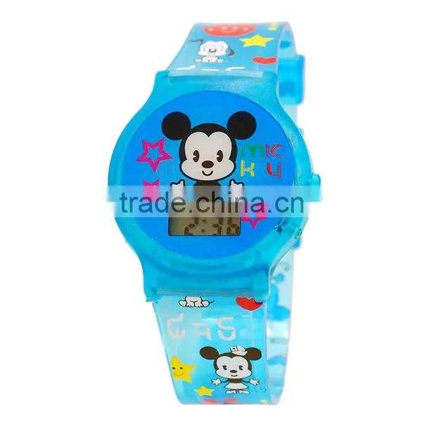 Easy Reader Lcd Watch Kids Watch Mickey Minnie Mouse