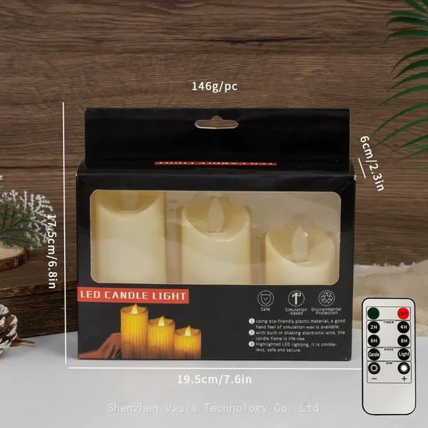 Bulk Decorative LED Candles – Flameless, Battery Operated With Remote/Timer, Real Wax Finish, Flickering Flame Sets/Packs in Multiple Sizes photo-5