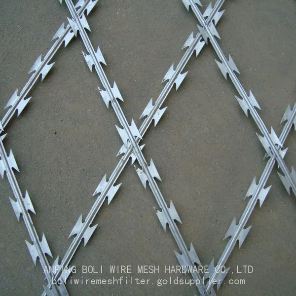 High Quality Razor Barbed Wire 0.5mm-5.0mm Barbed Wire Galvanized Bto-16 Galvanized Razor Barbed Wire Protection BOLI photo-5