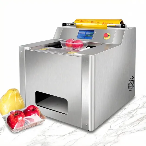 Semi-automatic Stretch Film Packaging Machine for Fruits and Vegetables Automatic Stretch Film Wrapper for Fresh Meat photo-4