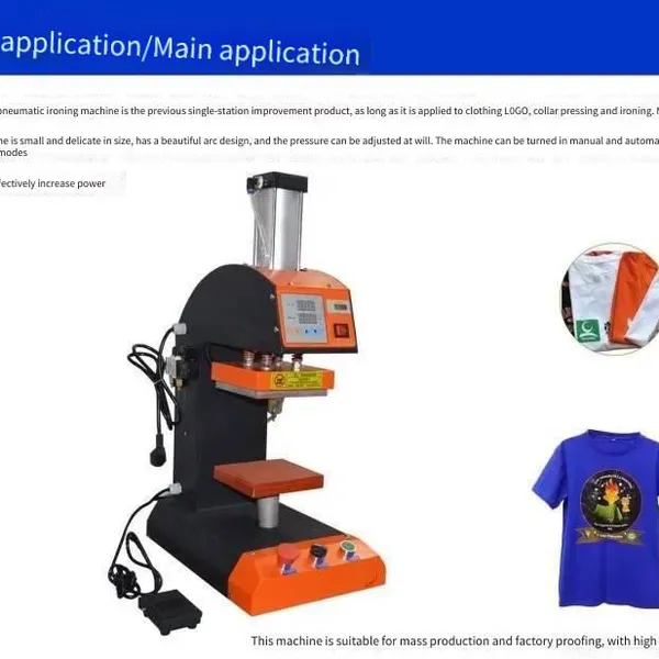 Single-station Pneumatic Marking Machine / Single-station Pneumatic Clothing Label Ironing Machine / Single-station Pneumatic Label Pressing Machine. Wholesale and Procurement of Marking Machines photo-3