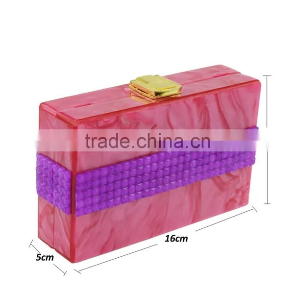 2015 Acrylic Display Box Clutch Frame Lady Evening Bag photo-3