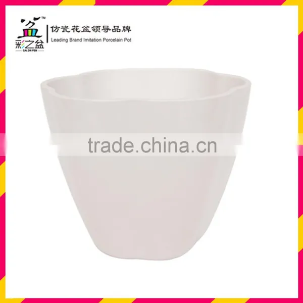 Hot Sale Indoor Petal-shaped Plastic Flower Pot Melamine Flower Pot MX0903