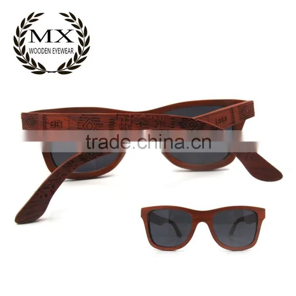 High End Elegant Engraving Wooden Eyewear