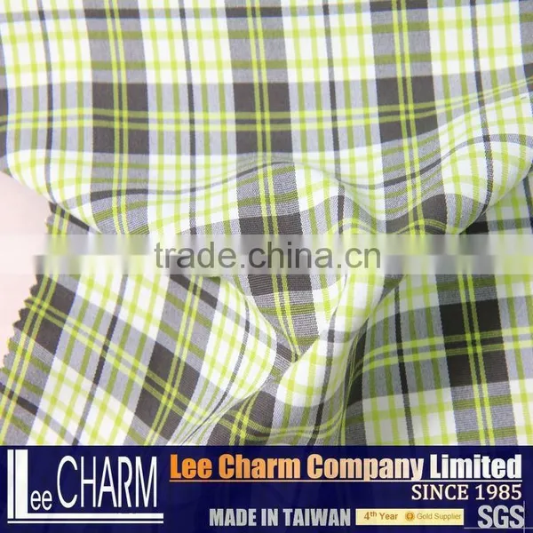 Cotton Feel White Tartan Plaid Stripe Cotton Fabric photo-4