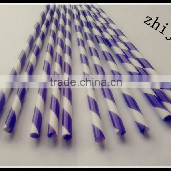 Bar Accessory Soft Plastic Striped Color Straws