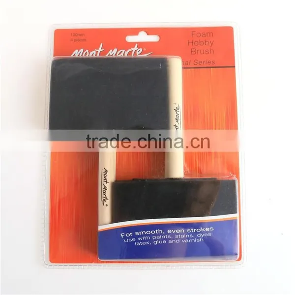 4PCS High Quality Plastic Handle Sponge Brush photo-3