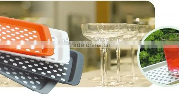 High Quality Rectangle Anti Skid Kitchen Accessories Plastic Cutlery Tray photo-2