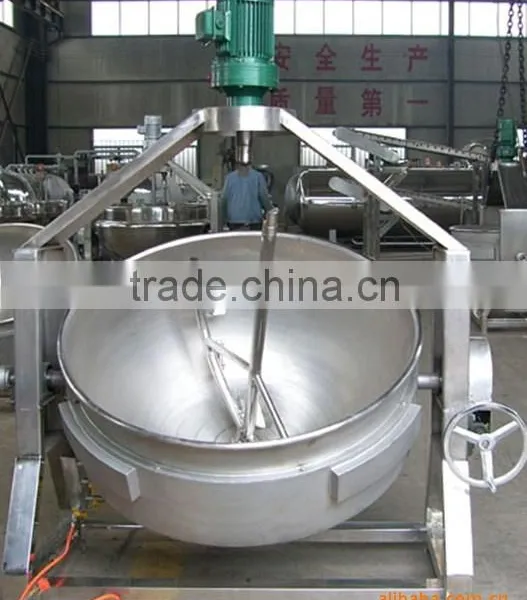 Gas Heating Jacketed Kettle With Mixer photo-3