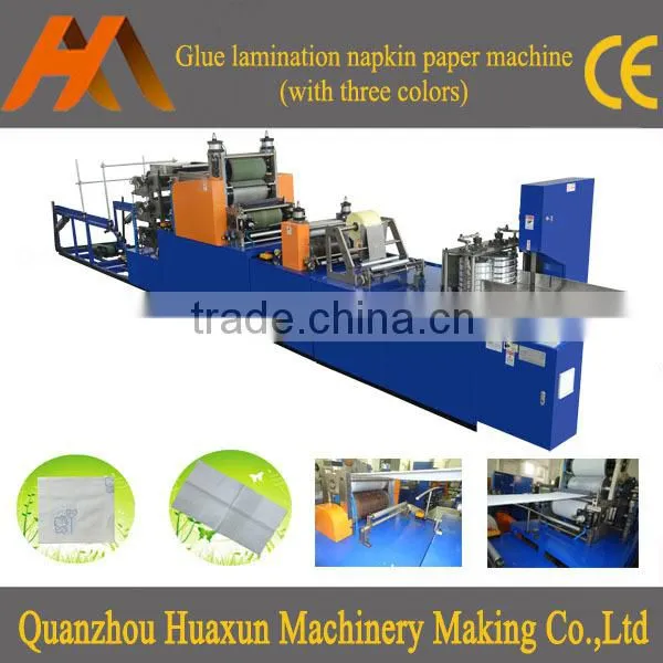 Automatic Printing Paper Lamination Folder Napkin Tissue Convert Machine