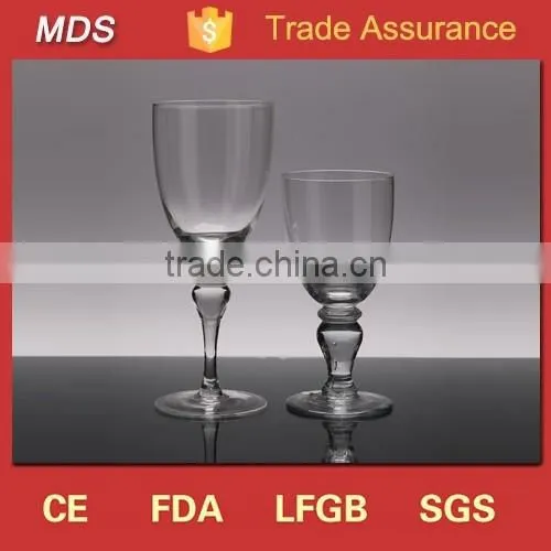 Handmade Pearl Stem Clear Wine Glass/Cheap Wine Glasses Wholesale Glasses