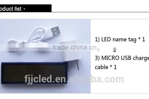 LED Name Tag / LED Name Badge for Scrolling Messages photo-5