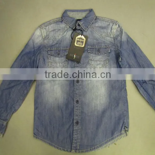 Children Denim Apparel Jean Shirt Kid's Jeans Wear