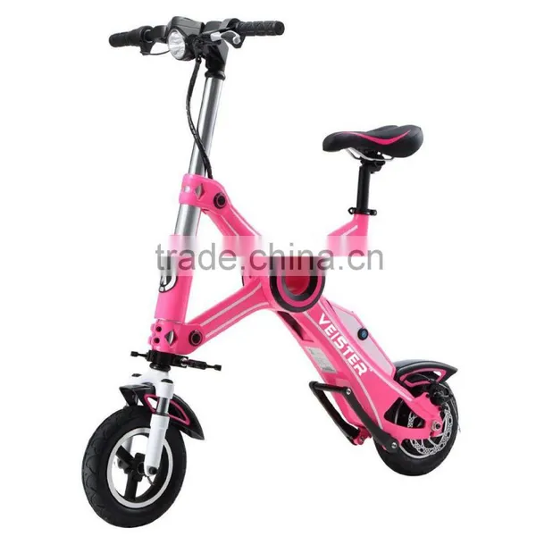 Green Electric City Bike / 36v 250w Folding Bicycle / Mini Folded Electric Scooter