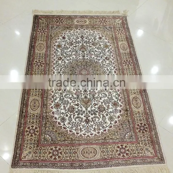 Persian Classic Handmade Silk Carpet Rug Hand Knotted Silk Rug