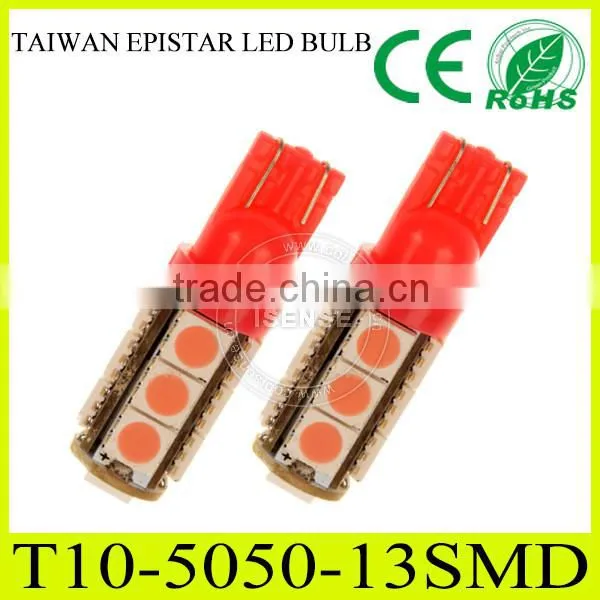 13SMD Led Car Side Light Led Red/bule/yellow Lamp Bulbs T10 501 168 W5w photo-6