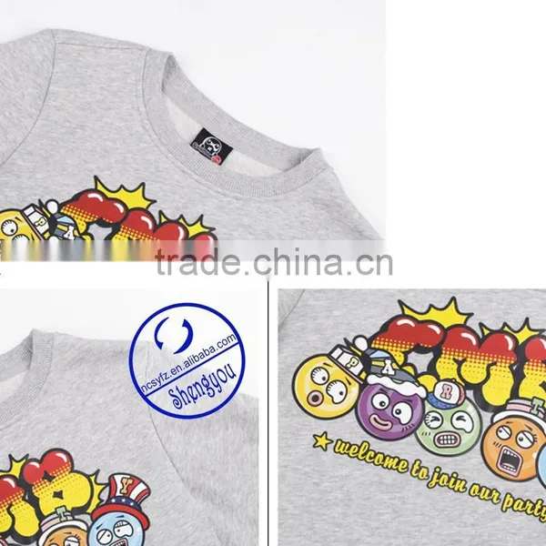Custom 100% Fleece Polyester Men Grey Pullover Hoodie Sweatshirts photo-4
