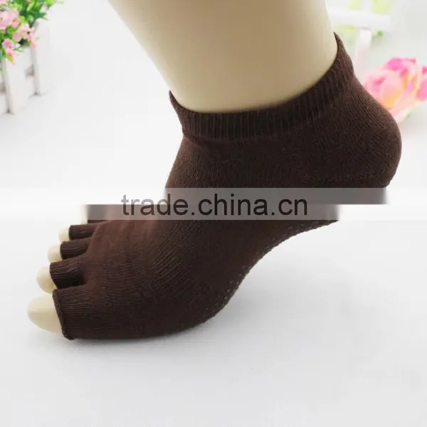 Various Colors Grips Anti Slip Yoga Socks,Wholesale Yoga Toe Socks photo-4
