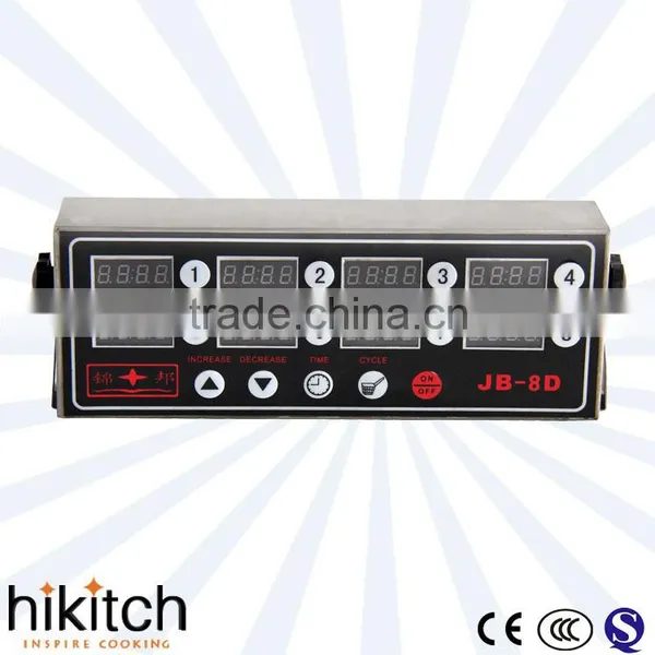 Stainless steel body 8 gate kitchen countdown timer with buzzer