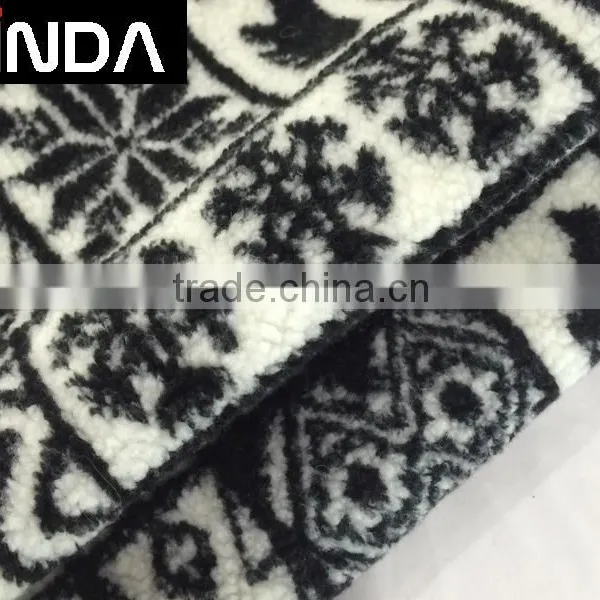 Wholesale Wool Blended Plaid Knitted Fabric for Coats