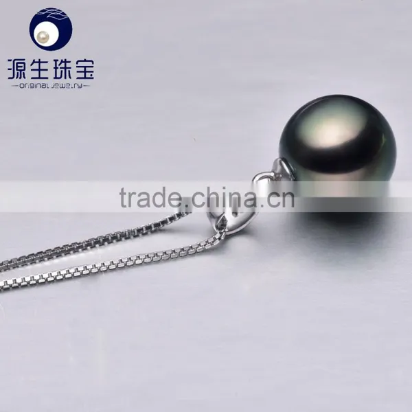 Fashion Jewelry 9--10mm Black Pearl Jewelry Pendant From Tahiti photo-5