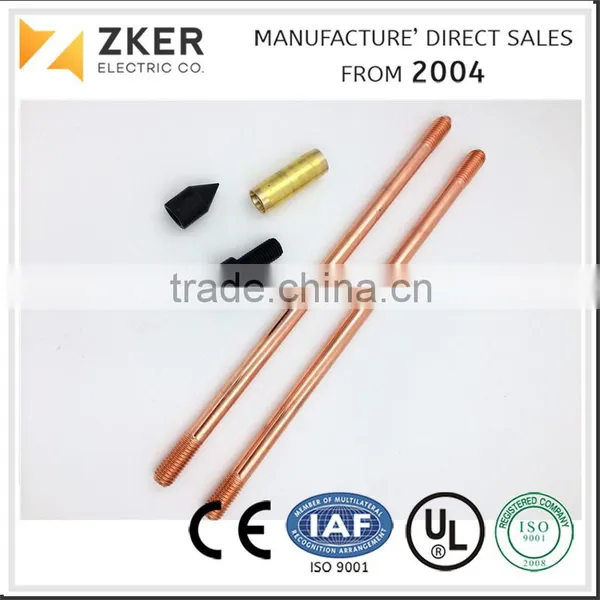 Small Diameter Dia 11mm, 10mm, 9mm, 8mm Copper Ground Rod photo-2