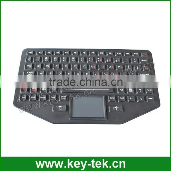 Black Rubber Backlit Keyboards With Touch Pad photo-5
