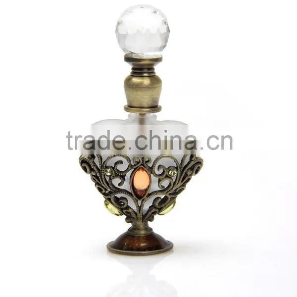 Glass Perfume Bottle With Diamond Metal Roller Ball photo-4