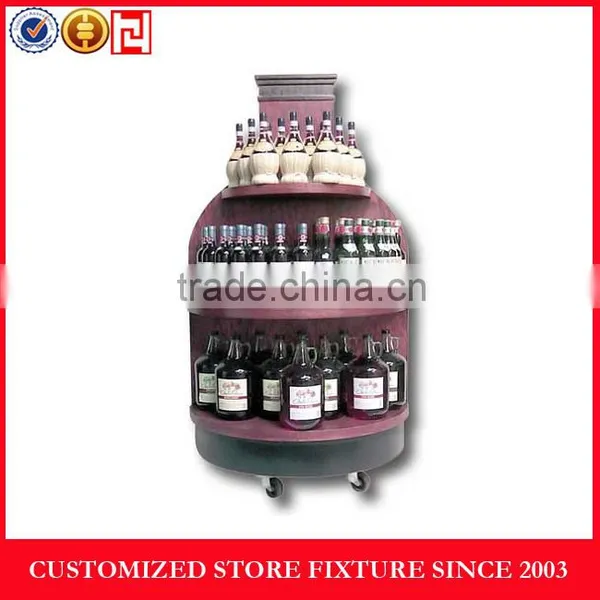 Round Stype Wood Display Rack