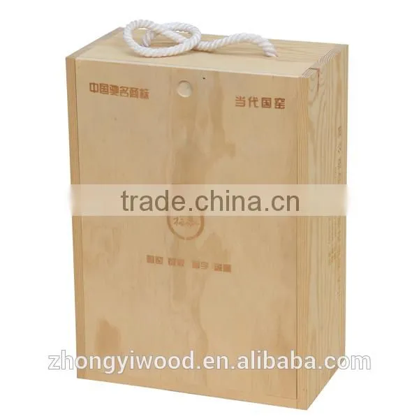 Trade Assurance High Quality Custom Wholesale Wooden Wine Gift Box for Double Bottles photo-2