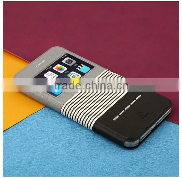 Baseus Stripes Pattern Smart Sliding Function Cover for Iphone 6 Plus photo-6