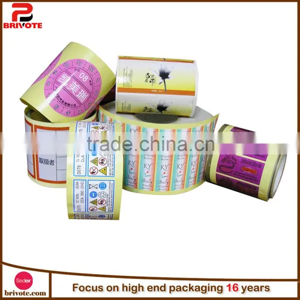 Cheap Garment Customized Printing Sticker Label/label Sticker